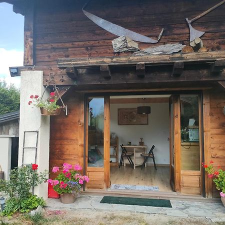 Beau Studio Dans La Vallee De Chamonix Les Trabets Exteriör bild